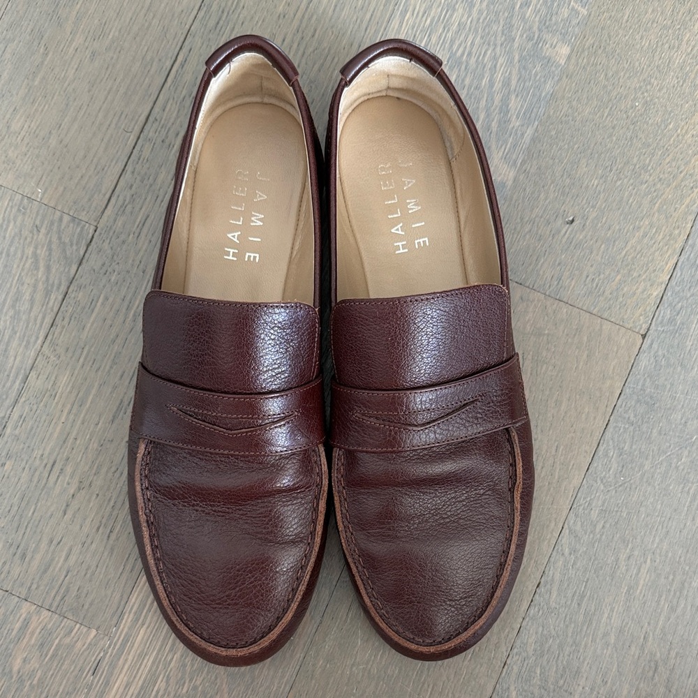 Jamie Haller The Penny Loafer in Oxblood size 38